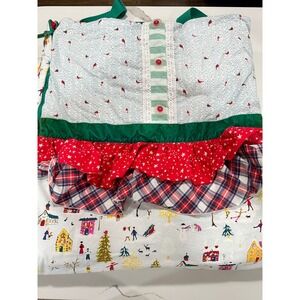 Matilda Jane Christmas Sleeping Bag Holiday Village Cardinal‎ Ruffle Star Plaid